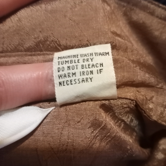 Vintage 90s DVF Diane Von Furstenberg Metallic Bronze Long Sleeve Button Shirt - Picture 9 of 9